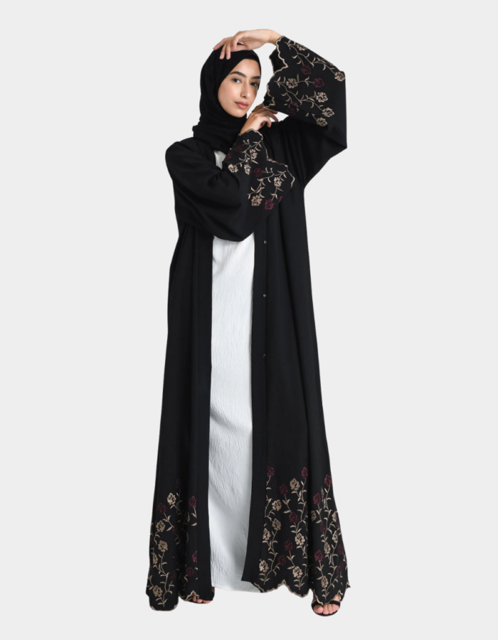 The Camille: Fully Embroidered Statement Abaya