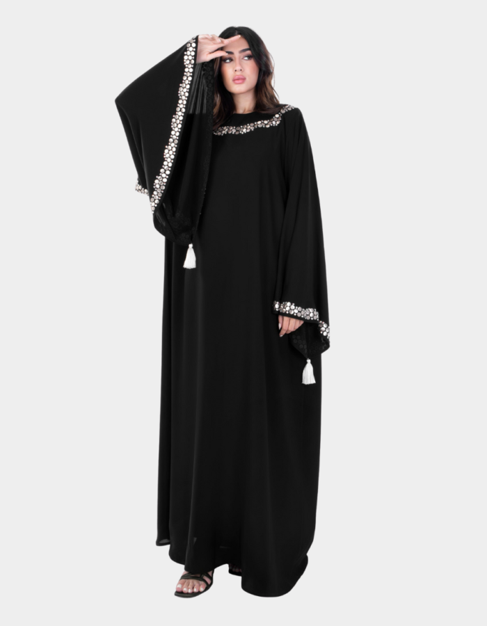 Crystal Sleeve Detail Abaya