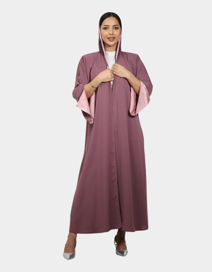 Premium Colored Abaya with Sleeve Art